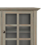 Simpli Home - Acadian SOLID WOOD 62 inch Wide Transitional Wide Storage Cabinet in Distressed Grey