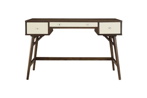 Adore Decor - Sutton Mid-Century Modern Wood 3-Drawer Writing Desk - Dark Brown
