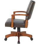 OSP Home Furnishings - Wood Bankers 5-Pointed Star Wood and Steel Office Chair - Espresso