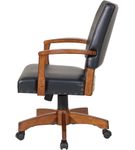 OSP Home Furnishings - Wood Bankers 5-Pointed Star Wood and Steel Office Chair - Black