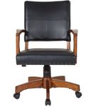 OSP Home Furnishings - Wood Bankers 5-Pointed Star Wood and Steel Office Chair - Black