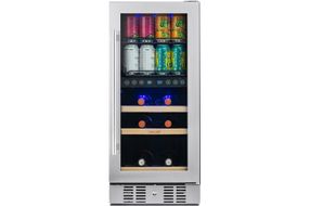 NewAir - Premium 9-Bottle Dual Zone Wine Cooler - Stainless Steel