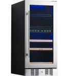 NewAir - Premium 9-Bottle Dual Zone Wine Cooler - Stainless Steel