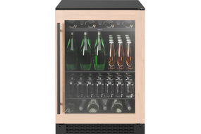 Zephyr - Presrv 24 in. 7-Bottle and 112-Can Single Zone Panel-Ready Beverage Cooler - Stainless Ste