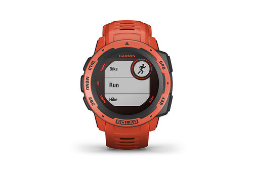 Garmin - Instinct Solar Smartwatch 45mm Fiber-Reinforced Polymer - Flame Red