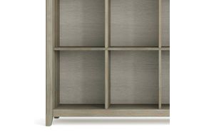 Simpli Home - Acadian Rustic Wood 12-Shelf Bookcase - Distressed Gray