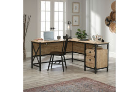 Sauder - Steel River L-Desk - Milled Mesquite