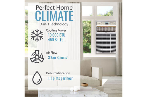 Keystone 450 sq ft BTU Slider/Casement Window Air Conditioner - White