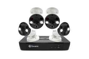 Swann - 8 Channel 2TB NVR, 4 x 4K PoE Cameras, w/Dual LED Spotlights, Color Night Vision & Free Fac