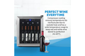 NewAir - Freestanding 16 Bottle Compressor Wine Fridge - Stainless Steel