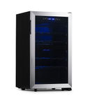 NewAir - Freestanding 28 Bottle Dual Zone Compressor Wine Fridge - Stainless Steel