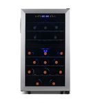 NewAir - Freestanding 43 Bottle Dual Zone Compressor Wine Fridge - Stainless Steel