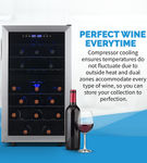 NewAir - Freestanding 43 Bottle Dual Zone Compressor Wine Fridge - Stainless Steel