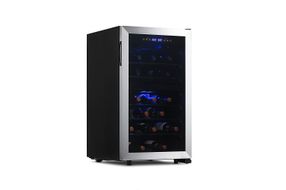 NewAir - Freestanding 43 Bottle Dual Zone Compressor Wine Fridge - Stainless Steel