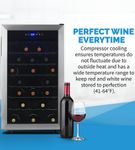 NewAir - Freestanding 50 Bottle Compressor Wine Fridge, Adjustable Racks , Exterior Digital Thermos