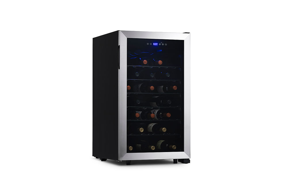 NewAir - Freestanding 50 Bottle Compressor Wine Fridge, Adjustable Racks , Exterior Digital Thermos