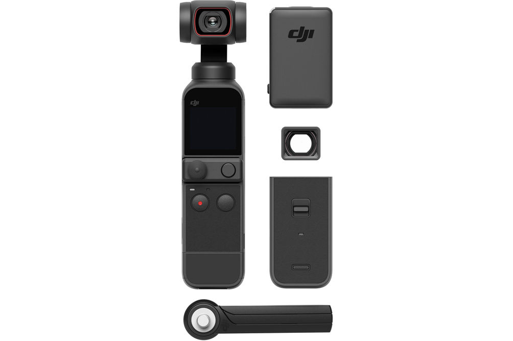 DJI - Pocket 2 Creator Combo 3-Axis Stabilized 4K Handheld Camera - Black