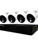 Night Owl - 12 Channel Wired DVR with 4 Wired 4K Ultra HD Spotlight Cameras and 1TB Hard Drive - Wh