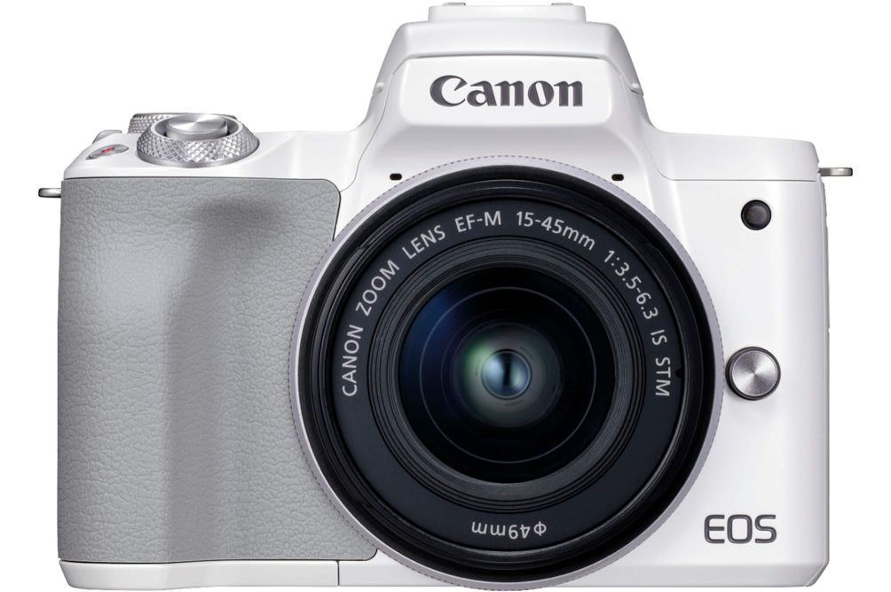 Canon - EOS M50 Mark II Mirrorless Camera with EF-M 15-45mm f/3.5-6.3 IS STM Zoom Lens - White