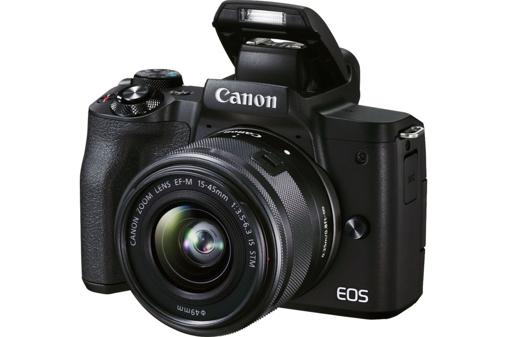 Canon - EOS M50 Mark II Mirrorless Camera with EF-M 15-45mm f/3.5-6.3 IS STM Zoom Lens - Black