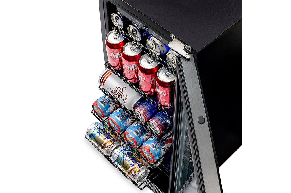 NewAir - 96-Can Built-In Beverage Cooler with Precision Temperature Controls and Adjustable Shelves