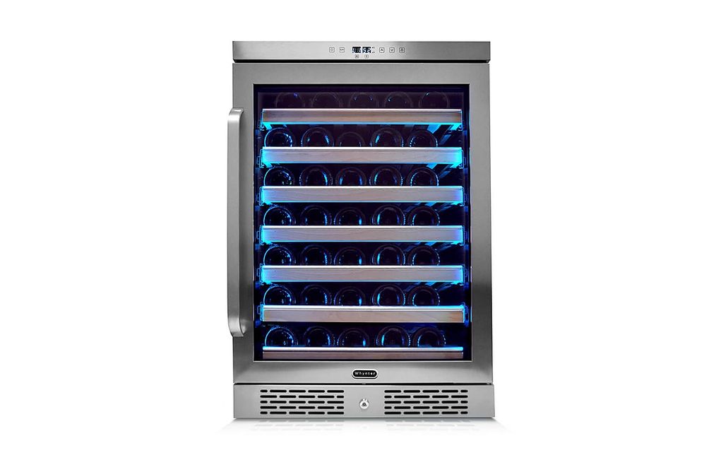 Whynter - Elite Spectrum Lightshow 54 Bottle 24 inch Built-in Wine Refrigerator - Stainless Steel