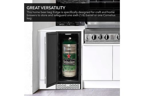 Whynter - Built-in or Freestanding 2.9 cu. ft. Beer Keg Froster Beverage Refrigerator - Stainless S