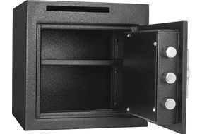 Barska - 1.12 CUBIC FT SLOT KEYPAD DEPOSITORY SAFE - Black