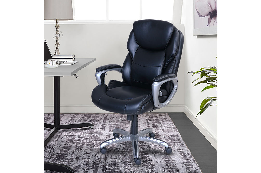 Serta - My Fit Executive Office Chair with Active Lumbar Support - Black