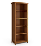 Simpli Home - Amherst Solid Wood 70 inch x 30 inch Transitional 5 Shelf Bookcase - Light Golden Bro