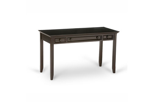 Simpli Home - Amherst SOLID WOOD Transitional 54 inch Wide Desk in - Hickory Brown