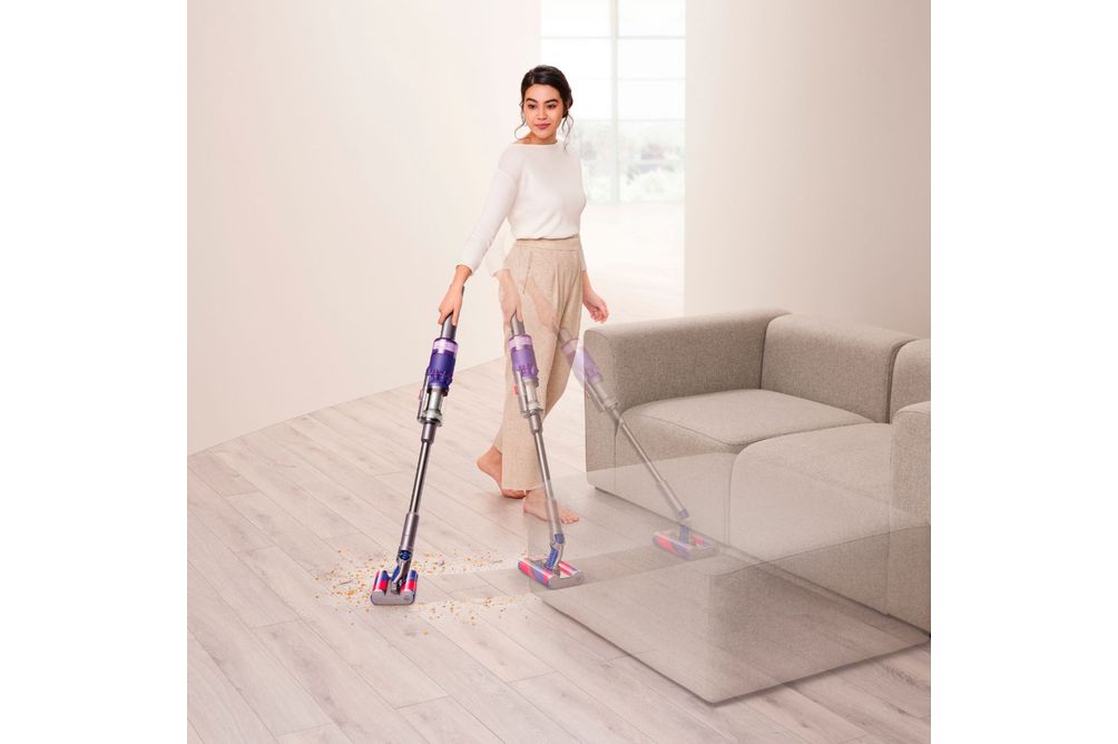 Dyson - Omni Glide Cordless Vacuum with 3 accessories - Purple/Nickel