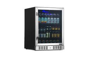 NewAir - 177-Can Built-In Beverage Cooler with Precision Digital Thermostat, Adjustable Shelves, an