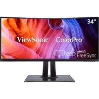 ViewSonic - ColorPro VP3481A 34" LED Curved WQHD FreeSync Monitor (USB-C, HDMI, and DisplayPort) -