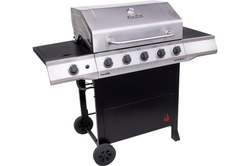 Char-Broil Performance Series 5-Burner Gas Grill with Cabinet - Stainless Steel and Black