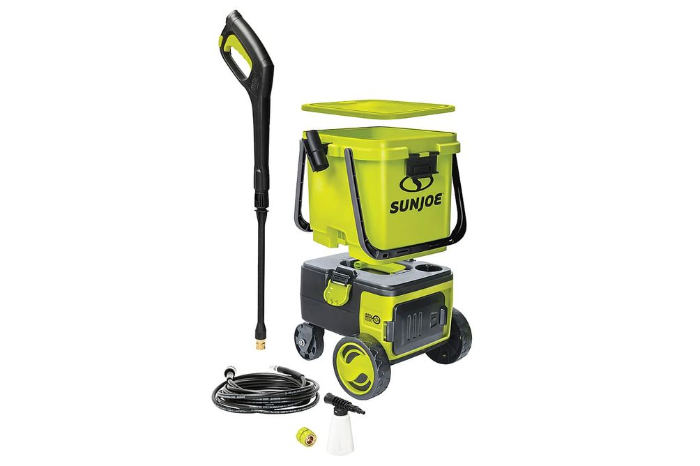 Sun Joe - 24-Volt iON+ Electric Pressure Washer up to 1196 PSI at 1.0 GPM (2 x 4.0Ah Batteries and