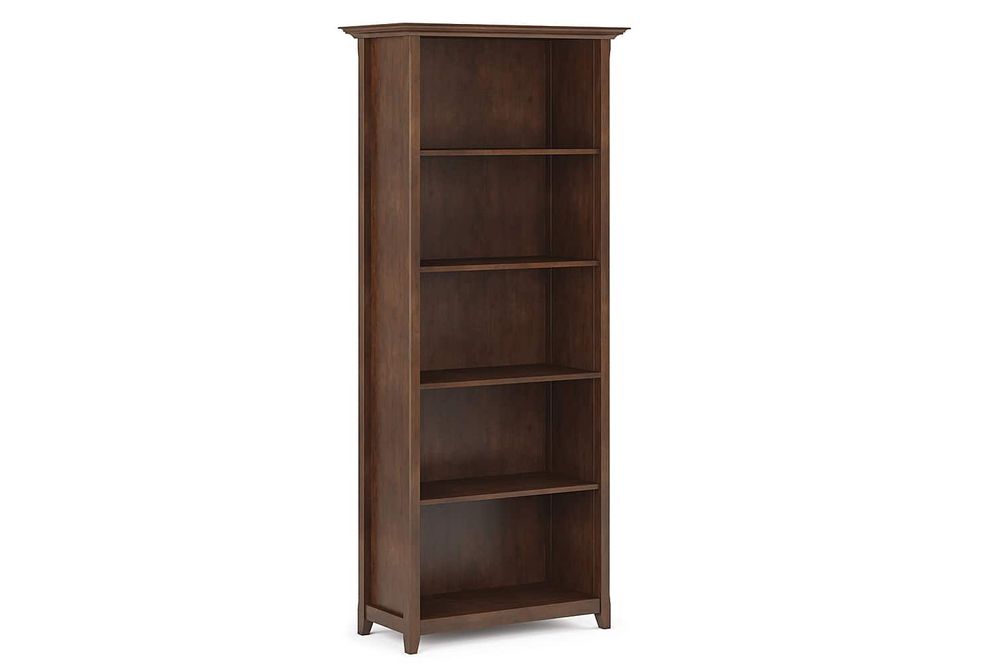 Simpli Home - Amherst 5 Shelf Bookcase - Russet Brown