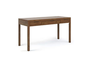 Simpli Home - Hollander SOLID WOOD Contemporary 60 inch Wide Desk in - Medium Saddle Brown