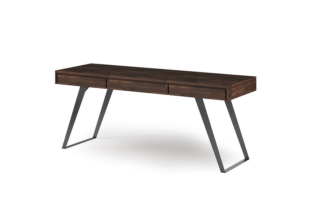 Simpli Home - Lowry Large Desk - Distressed Charcoal Brown