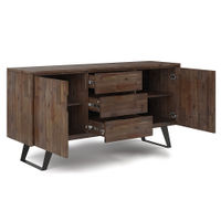 Simpli Home - Lowry Sideboard Buffet - Rustic Natural Aged Brown