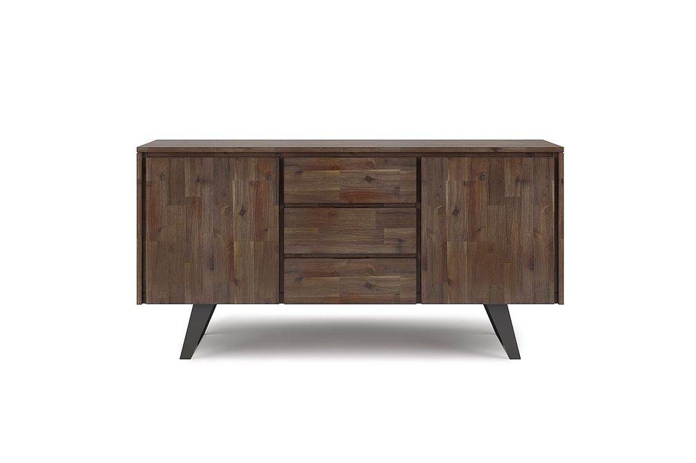 Simpli Home - Lowry Sideboard Buffet - Rustic Natural Aged Brown