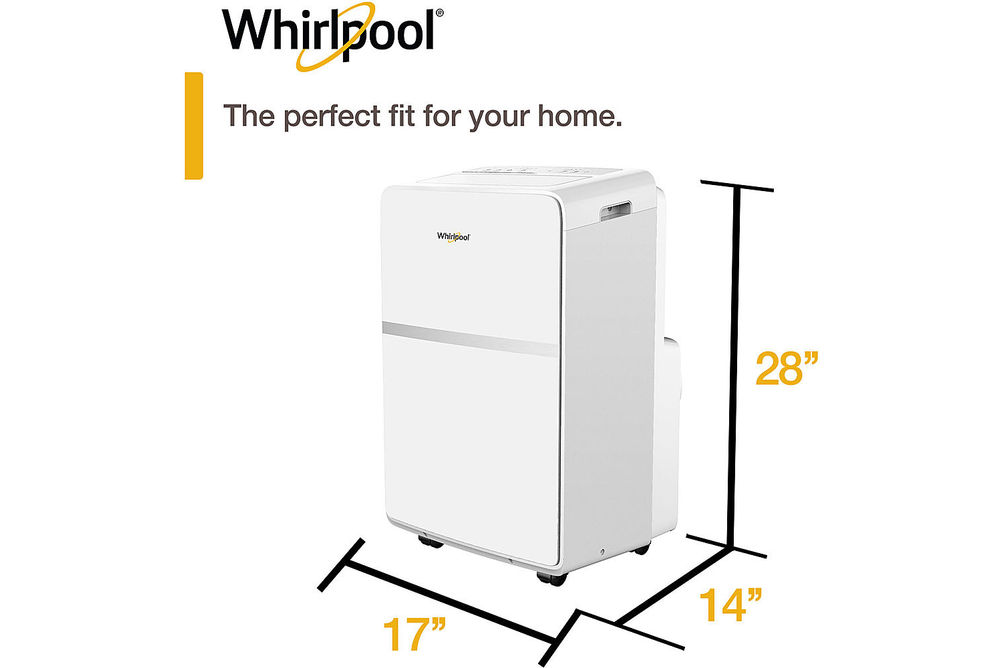 Whirlpool - 200 Sq. Ft Portable Air Conditioner - White