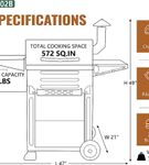 Z GRILLS - 600D Wood Pellet Grill and Smoker with Cabinet Storage - Bronze