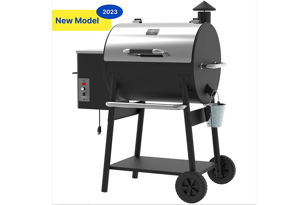 Z GRILLS - 550A Wood Pellet Grill and Smoker - Black