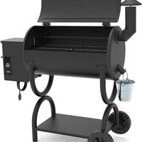 Z GRILLS - 550B Wood Pellet Grill and Smoker - Black