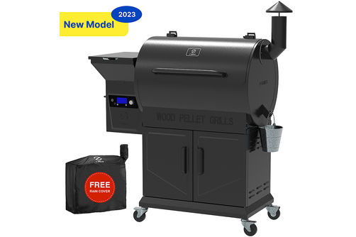 Z GRILLS - Wood Pellet Grill and Smoker with Cabinet Storage 694 sq. in. - Bronze