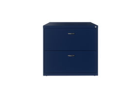 Space Solutions - Home Office Style Lateral File Cabinet, 30 in. Wide, 2 Drawer - Navy