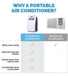 NewAir - 200 Sq. Ft. Portable Air Conditioner, 7,500 BTUs (4,000 BTU, DOE), Easy Setup Window Venti