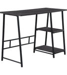 OSP Home Furnishings - Frame Works 40 Desk with Two Storage Shelves in Mocha Finish