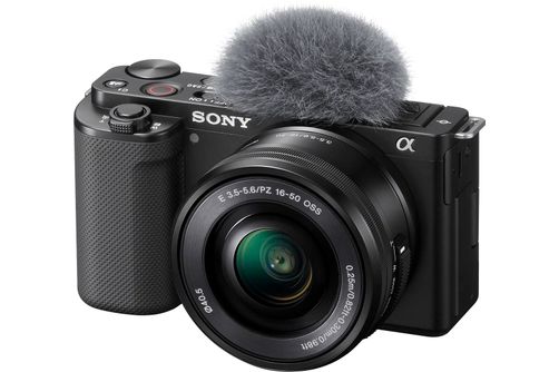 Sony - Alpha ZV-E10 Kit Mirrorless Vlog Camera with 16-50mm Lens - Black